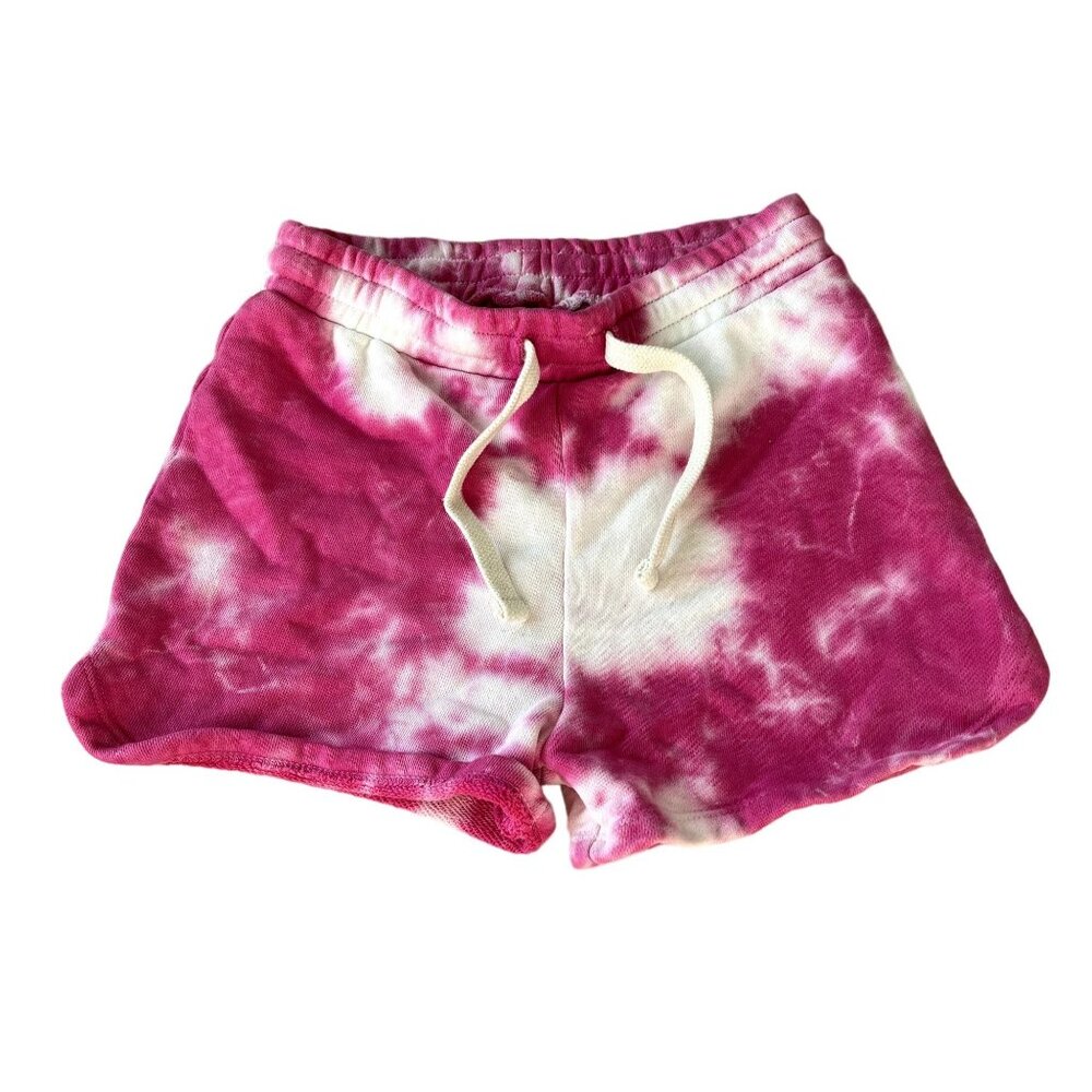 Californian Vintage Retro Sweat Shorts in Pink Tie Dye